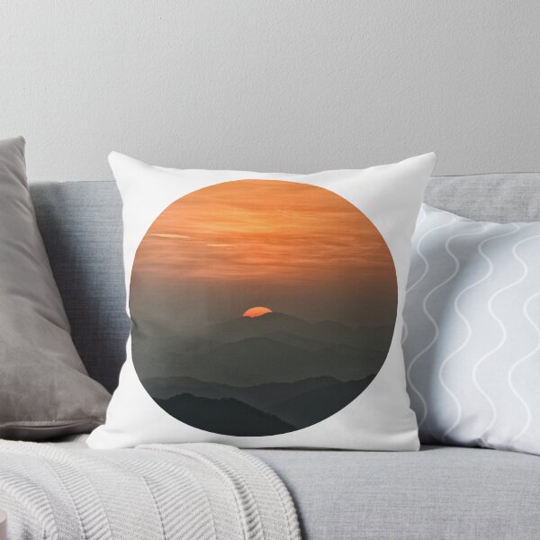 Item preview, Fiery Sunset Peak Mountain Layers Circle designed and sold by Vision Crafted.