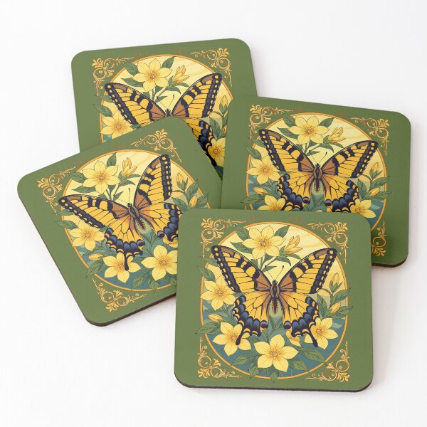 Item preview, Papilio glaucus Butterfly With Yellow Jasmine designed and sold by taiche.