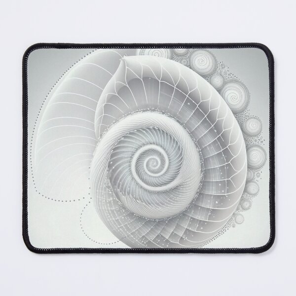 Item preview, Ridged White Shell with Dotted Trail designed and sold by RAGANADesign.