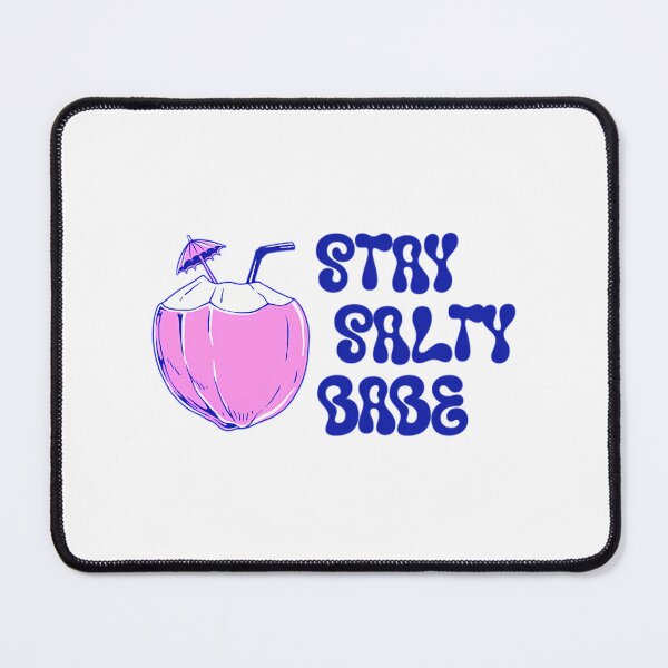 Item preview, Stay Salty Babe  Retro Groovy Pink Coconut Drink Beach Design designed and sold by rin-aRitzxbc.
