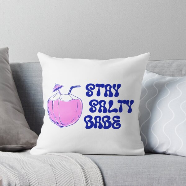 Item preview, Stay Salty Babe  Retro Groovy Pink Coconut Drink Beach Design designed and sold by rin-aRitzxbc.