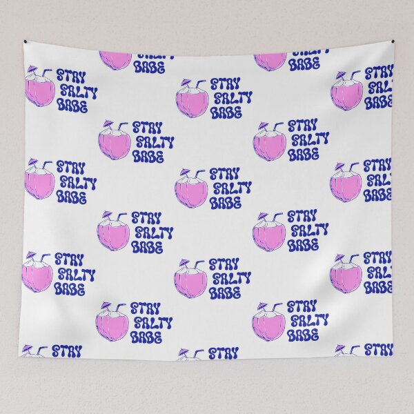 Item preview, Stay Salty Babe  Retro Groovy Pink Coconut Drink Beach Design designed and sold by rin-aRitzxbc.