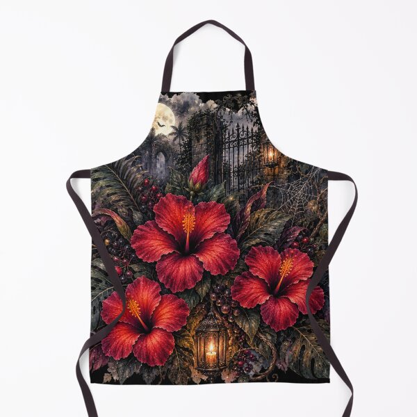 Item preview, Haunted Garden Hibiscus | Gothic Tropical Floral Art | Spooky Botanical Watercolor designed and sold by IamNolmo.