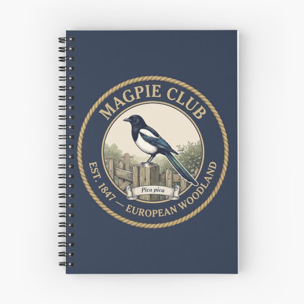 Item preview, Magpie Club Vintage Badge European Garden Bird designed and sold by CalmCapy Co.