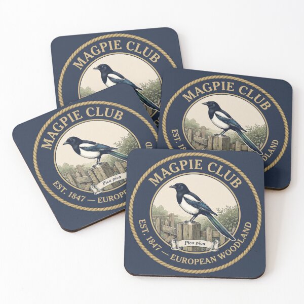 Item preview, Magpie Club Vintage Badge European Garden Bird designed and sold by CalmCapy Co.