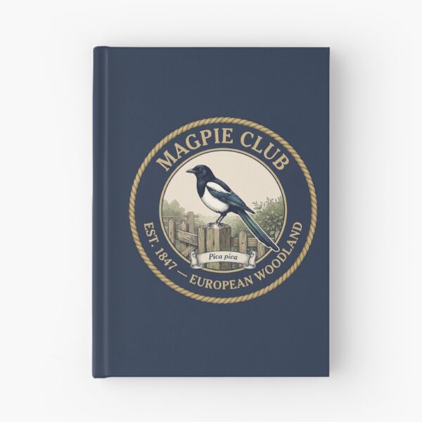 Item preview, Magpie Club Vintage Badge European Garden Bird designed and sold by CalmCapy Co.