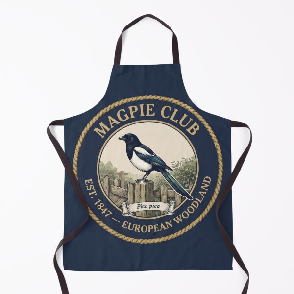 Item preview, Magpie Club Vintage Badge European Garden Bird designed and sold by CalmCapy Co.