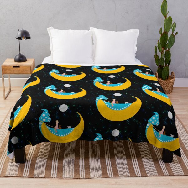 Item preview, Girl and Animals on a Crescent Moon designed and sold by Elaine M Hayward .