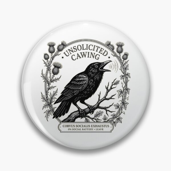 Item preview, Unsolicited Cawing – Funny Introvert Crow designed and sold by Gerhard-VIN.