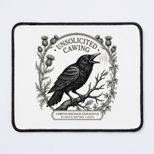Item preview, Unsolicited Cawing – Funny Introvert Crow designed and sold by Gerhard-VIN.