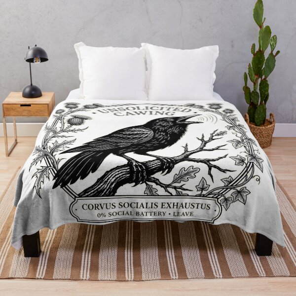 Item preview, Unsolicited Cawing – Funny Introvert Crow designed and sold by Gerhard-VIN.