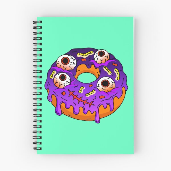 Item preview, Spooky Halloween Monster Bakery Doughnut topped with Eyeballs Maggots Stitched Mouth and Purple Glaze Vector designed and sold by RS4you.