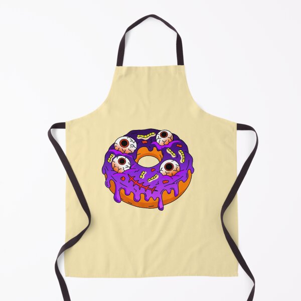 Item preview, Spooky Halloween Monster Bakery Doughnut topped with Eyeballs Maggots Stitched Mouth and Purple Glaze Vector designed and sold by RS4you.