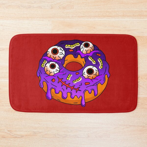 Item preview, Spooky Halloween Monster Bakery Doughnut topped with Eyeballs Maggots Stitched Mouth and Purple Glaze Vector designed and sold by RS4you.