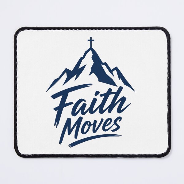 Item preview, Faith Moves Shirt | Minimalist Christian Mountain Tee designed and sold by guchieworldcollection.