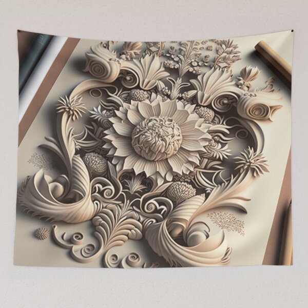 Item preview, Cream Paper Relief on Artist Paper designed and sold by RAGANADesign.