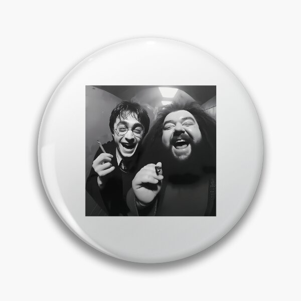 Item preview, Funny Wizard Boy and Giant Friend Black and White Fisheye Selfie Parody designed and sold by Vekonn.