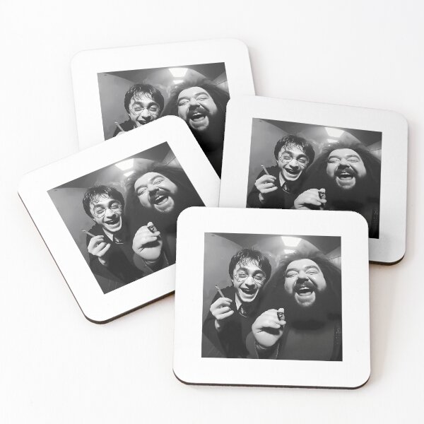 Item preview, Funny Wizard Boy and Giant Friend Black and White Fisheye Selfie Parody designed and sold by Vekonn.