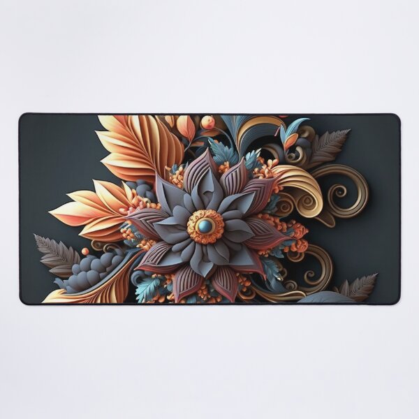 Item preview, Copper and Teal Bouquet on Charcoal designed and sold by RAGANADesign.