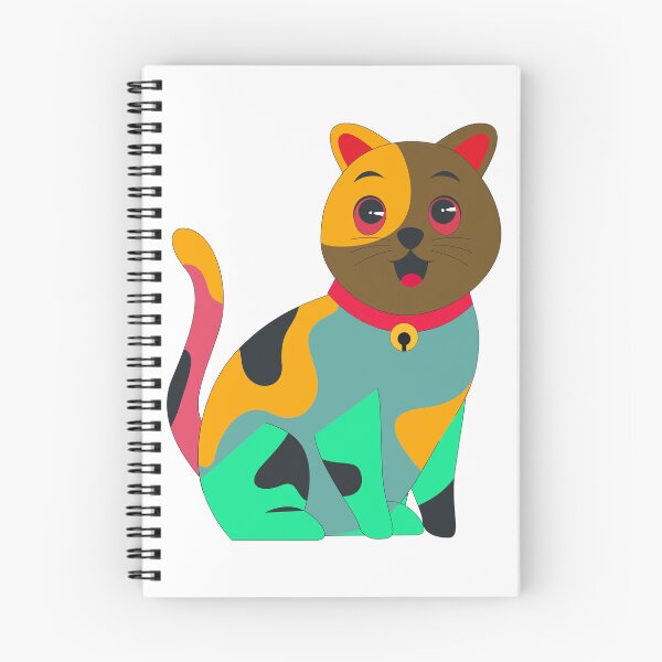Item preview, Colorful Abstract Patchwork Calico Cat Illustration designed and sold by NAMASTHE WORLD.