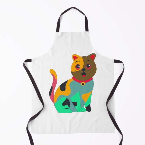Item preview, Colorful Abstract Patchwork Calico Cat Illustration designed and sold by NAMASTHE WORLD.
