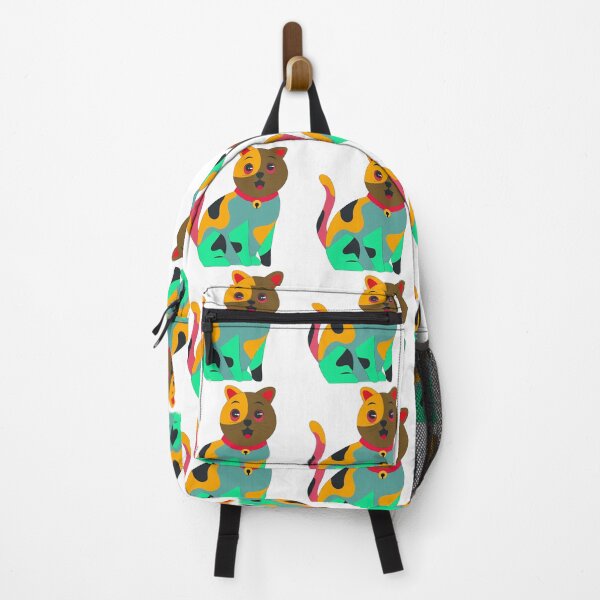 Item preview, Colorful Abstract Patchwork Calico Cat Illustration designed and sold by manojbalan1968.