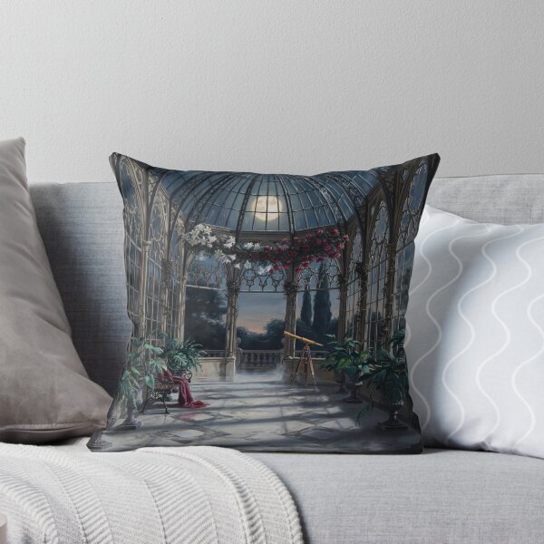 Item preview, Moonlit Victorian Gothic Conservatory – Dark Academia Glasshouse Gothic Wall Art designed and sold by Tamas Das.