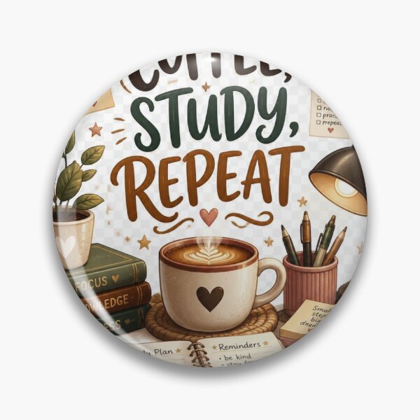 Item preview, Coffee Study Repeat Cozy Academic designed and sold by TibbuTees.