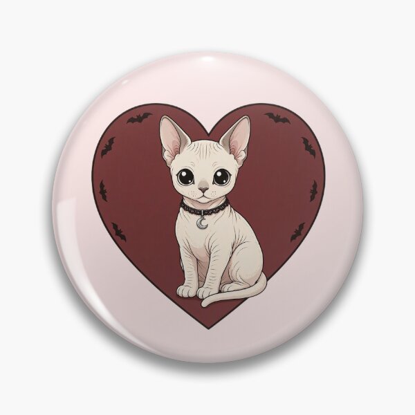 Item preview, Gothic Sphynx Cat in Red Heart designed and sold by SweetLilith.