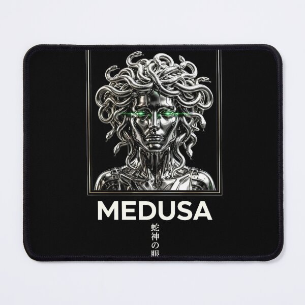 Item preview, Medusa Chrome Statue Emerald Eye Aesthetic Tee designed and sold by RajaArtDesign.