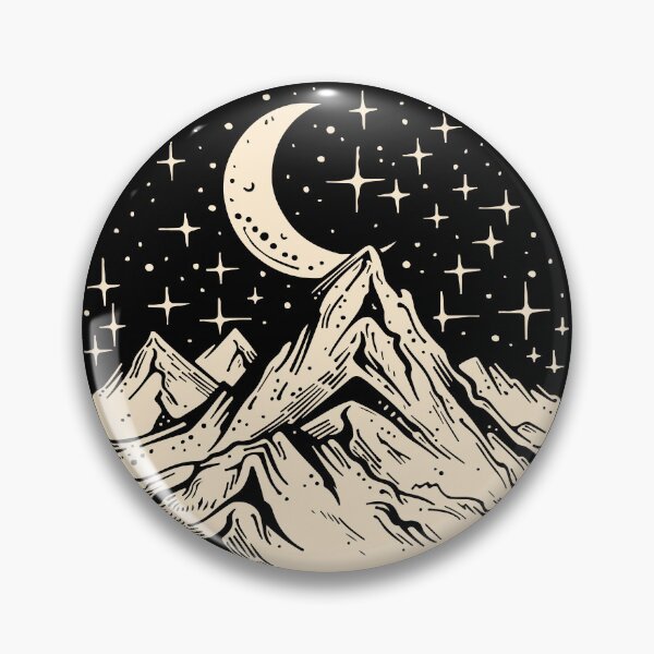 Item preview, Celestial Mountain Night and Crescent Moon Circle designed and sold by Vision Crafted.