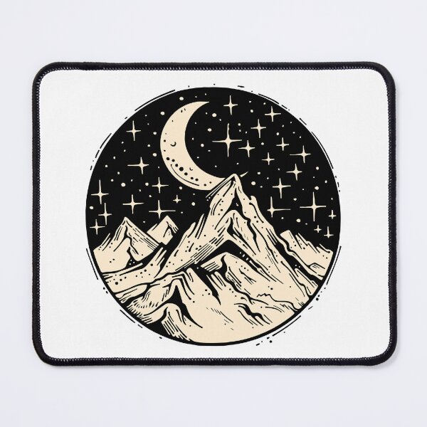 Item preview, Celestial Mountain Night and Crescent Moon Circle designed and sold by Vision Crafted.