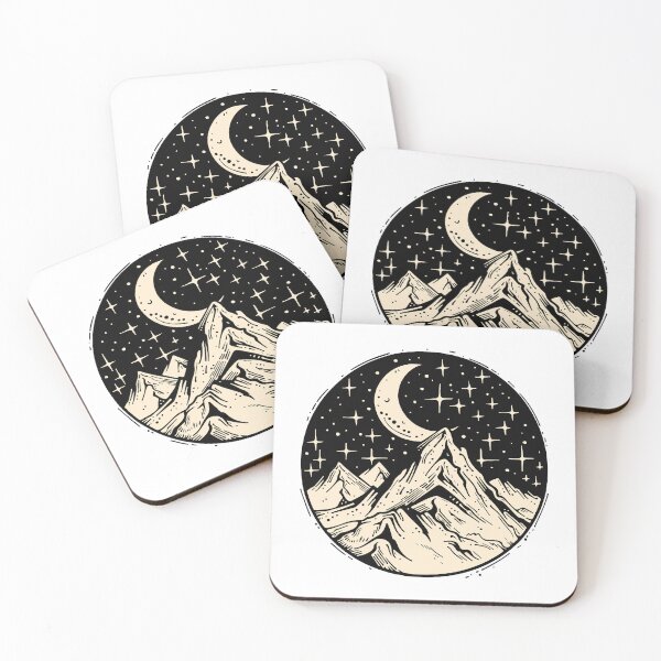 Item preview, Celestial Mountain Night and Crescent Moon Circle designed and sold by Vision Crafted.