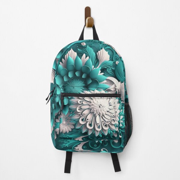 Item preview, Teal and White Paper Flower Garden designed and sold by RAGANADesign.