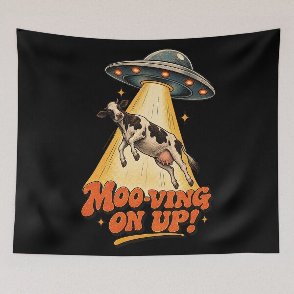 Item preview, Moo-ving on up! Space Cow designed and sold by DeVeauDesign.