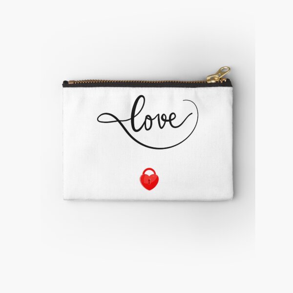 Item preview, Black Love Lettering with Red Heart Padlock Graphic designed and sold by ArtbyAfroditi.