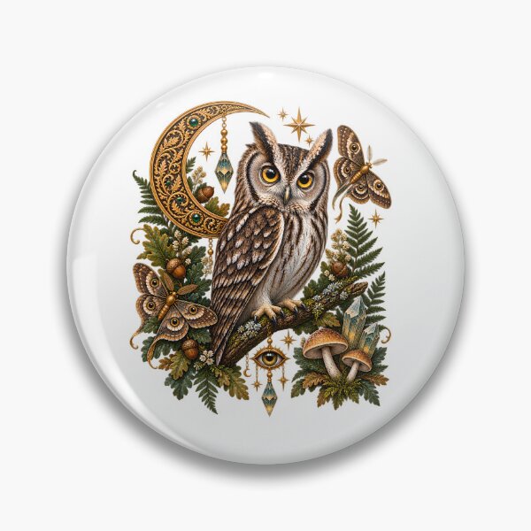 Item preview, Mystical Owl – Enchanted Moon & Celestial Forest designed and sold by GGAUL.