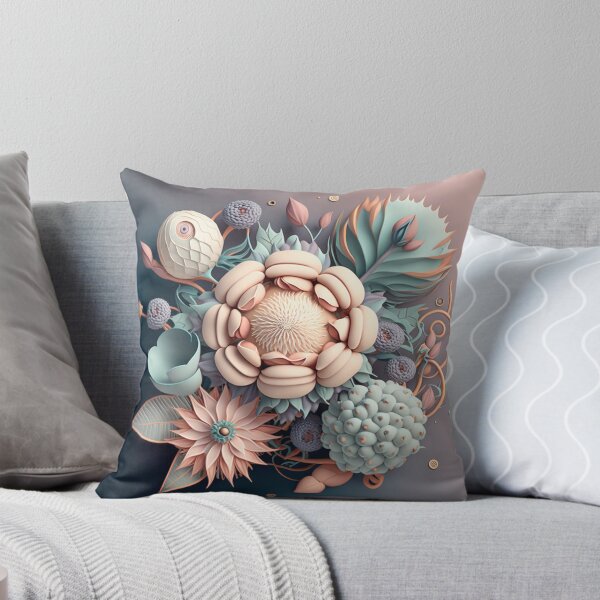 Item preview, Dusty Pink Posy on Slate Blue designed and sold by RAGANADesign.