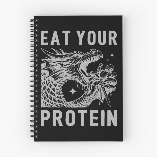Item preview, Eat Your Protein I - Funny Dragon Gym Bodybuilding designed and sold by Lemon Pepper.