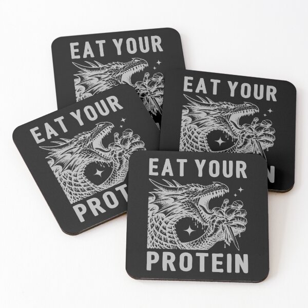 Item preview, Eat Your Protein I - Funny Dragon Gym Bodybuilding designed and sold by Lemon Pepper.
