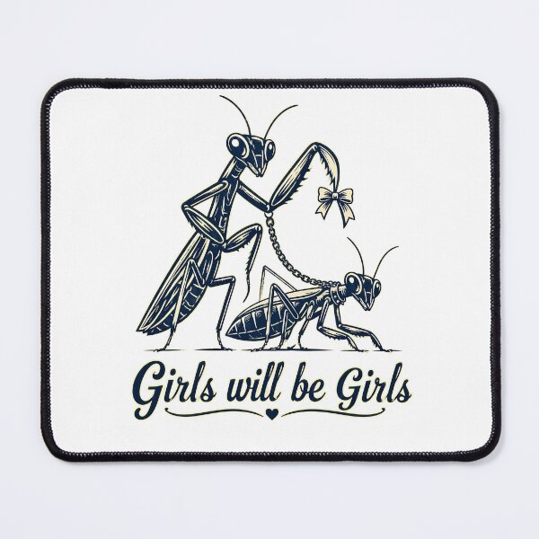 Item preview, Girls Will Be Girls Praying Mantis designed and sold by TypeRiotStudio.