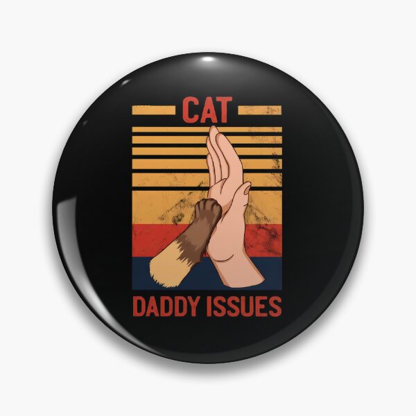 Item preview, Cat Daddy Issues High Five Retro Vintage Sunset designed and sold by OlyvieArt.