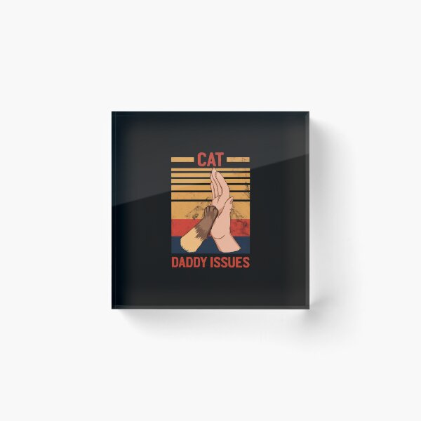 Item preview, Cat Daddy Issues High Five Retro Vintage Sunset designed and sold by OlyvieArt.