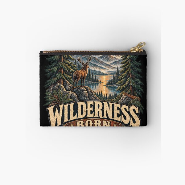 Item preview, Wilderness Born – Vintage Deer Eagle Mountain Nature T-Shirt – Outdoor Adventure Art designed and sold by @SHINTOSARTSTORE.