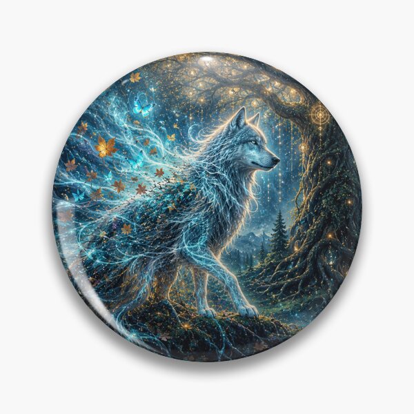 Item preview, mystical wolf and a tree designed and sold by Losthope Creations.