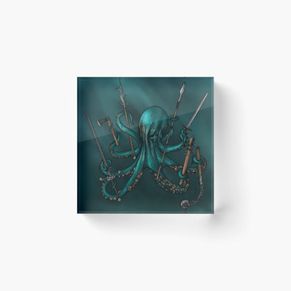 Item preview, Warrior Octopus with Varied Medieval Weapons designed and sold by J-Mindful.