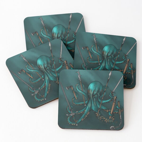 Item preview, Warrior Octopus with Varied Medieval Weapons designed and sold by J-Mindful.