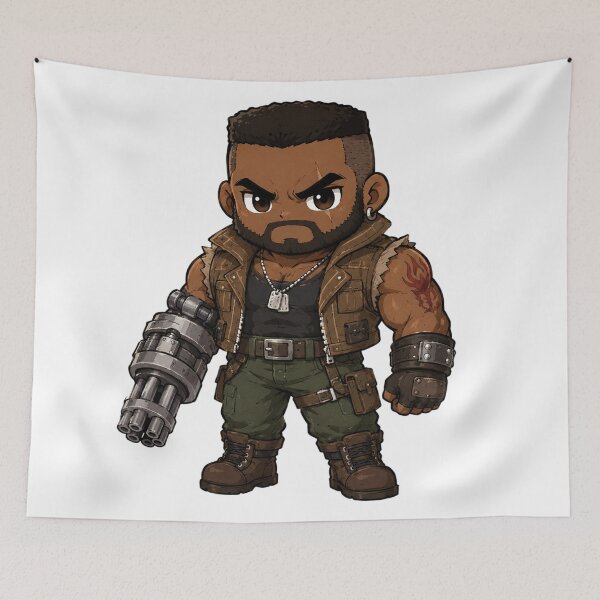 Item preview, Chibi Barret Wallace Final Fantasy 7 | FFVII Fanart designed and sold by bapupa.
