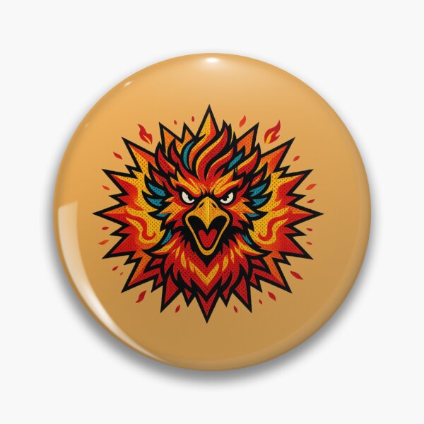 Item preview, Fierce Retro Halftone Phoenix Head Comic Pop Art Firebird designed and sold by MarCinu Art.