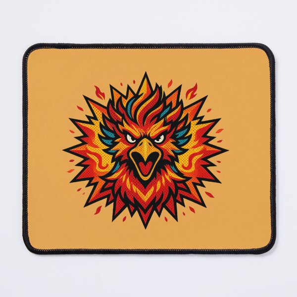 Item preview, Fierce Retro Halftone Phoenix Head Comic Pop Art Firebird designed and sold by MarCinu Art.